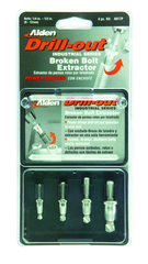 #4017P; Removes 1/4 - 1/2" SAE Screws; 4 Piece Drill-Out - Screw Extractor - Apex Tool & Supply