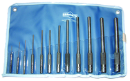 12 Piece Regular & Long Pin Punch Set -- 1/16 to 1/2'' Diameter - Apex Tool & Supply