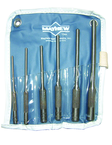 6 Piece Roll Pin Punch Set --  1/8 to 5/16'' Diameter - Apex Tool & Supply