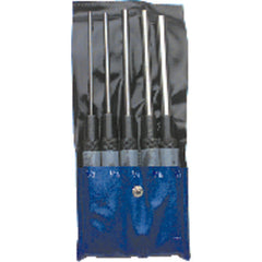 5 Pieces Long Drive Pin Punch Set - Model HMC–016; 1/8″ to 3/8″ Diameter - Apex Tool & Supply