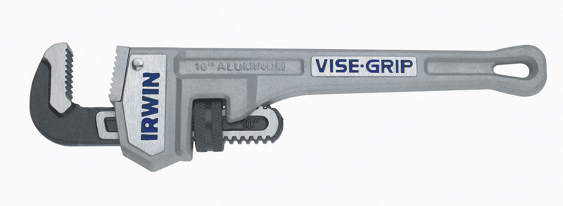 6'' Pipe Capacity - 48'' OAL - Cast Aluminum Pipe Wrench - Apex Tool & Supply