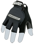 Black/Gray Synthetic Leather/Breathable Mach-5 Impact Gloves - Apex Tool & Supply