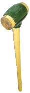 Rawhide Face Sledge Hammer -- 8 lb--36'' Hickory Handle--2-3/4'' Head Diameter - Apex Tool & Supply