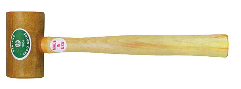 Garland Rawhide Mallet -- 6 oz; Hickory Handle; 1-1/2'' Head Diameter - Apex Tool & Supply