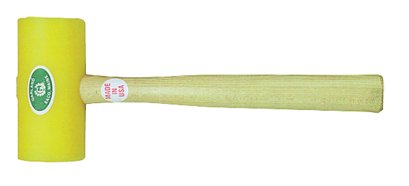 Garland Plastic Mallet -- 19 oz; Hickory Handle; 2-1/2'' Head Diameter - Apex Tool & Supply