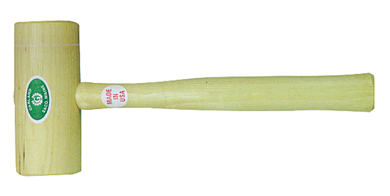 Garland Hardwood Mallet -- 22 oz; Hickory Handle; 2-3/4'' Head Diameter - Apex Tool & Supply