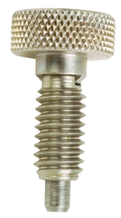 Hand Retractable Spring Plunger with Knurled Knob - 1 lbs Initial End Force, 10 lbs Final End Force (1/2-13 Thread) - Apex Tool & Supply