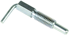 Lever Type Steel Plunger 5/8-11, Non-Locking, Zinc Plated Clear Chromate Finish - Apex Tool & Supply