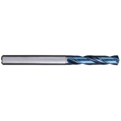 11/64″ Dia. × 6 mm Shank × 24 mm Flute Length × 66 mm OAL, 3XD, 140°, Aqua Revo D, 2 Flute, Internal, Solid Carbide Drill - Exact Industrial Supply