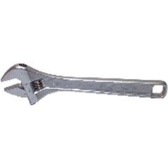 1/2″ Opening-4″ Overall Length - Chrome Plated Adjustable Wrench - Apex Tool & Supply