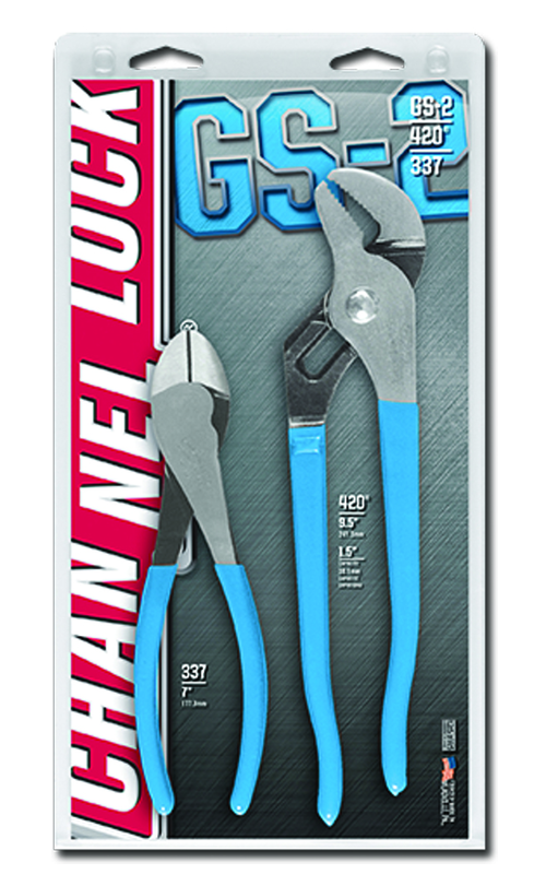 Channellock Combo Pliers Set -- #GS2; 2 Pieces; Includes: 7" Cutting; 9-1/2" Tongue & Groove - Apex Tool & Supply