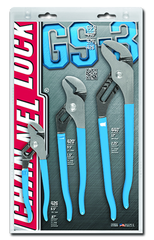 Channellock Tongue & Groove Plier Set -- #GS3; 3 Pieces; Includes: 6-1/2"; 9-1/2"; 12" - Apex Tool & Supply