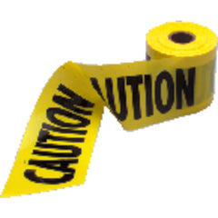 1000 feet × 3″ Yellow / Black Caution Tape - Apex Tool & Supply