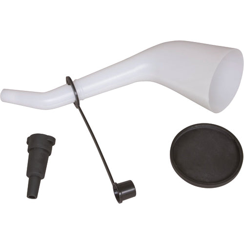 Offset Funnel with Spout Cap and Lid - Apex Tool & Supply
