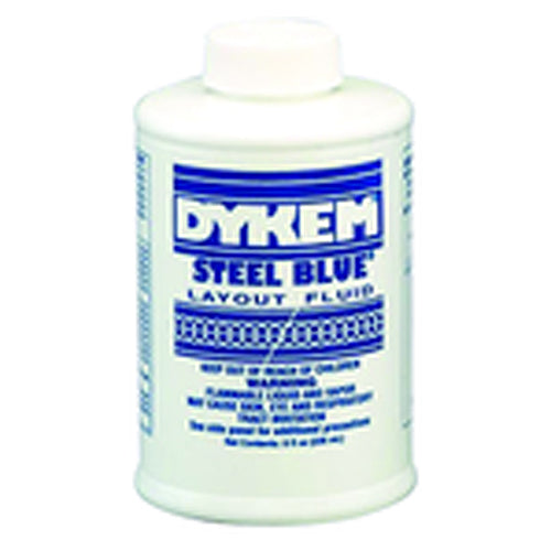 Layout Fluid - Brush-in-Cap Bottle - Blue - 8.0 oz - Apex Tool & Supply