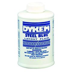 Layout Fluid - Brush-in-Cap Bottle - Blue - 8.0 oz - Apex Tool & Supply