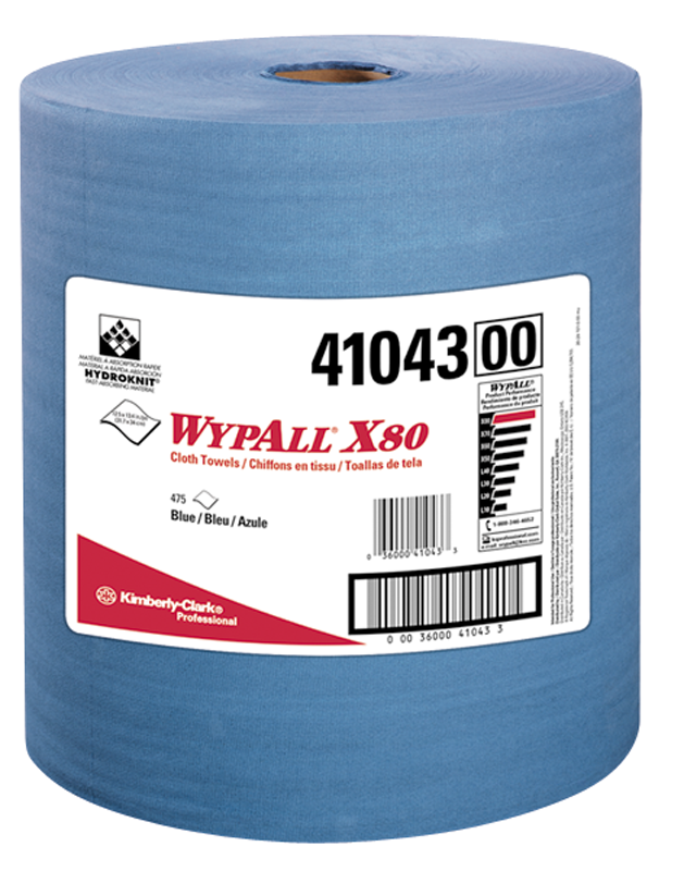 12.5 x 13.4'' - Package of 475 - WypAll X80 Jumbo Roll - Apex Tool & Supply