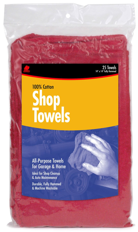 15 x 15'' - Package of 50 - Shop Towels - Apex Tool & Supply