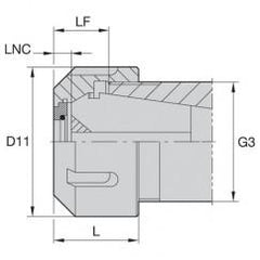 LNABER25M LOCKNUT-COOLANT STYLE - Apex Tool & Supply