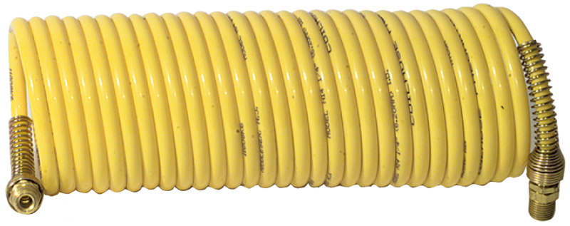 #N14-50A - 1/4 MPT x 50 Feet - Yellow Nylon - 1-Swivel x 1- Rigid Fitting(s) - Recoil Air Hose - Apex Tool & Supply