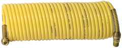 #N38-25A - 3/8 MPT x 25 Feet - Yellow Nylon - 1-Swivel x 1- Rigid Fitting(s) - Recoil Air Hose - Apex Tool & Supply