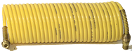 #N38-12A - 3/8 MPT x 12 Feet - Yellow Nylon - 1-Swivel x 1- Rigid Fitting(s) - Recoil Air Hose - Apex Tool & Supply