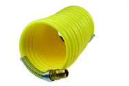 #N12-50A - 1/2 MPT x 50 Feet - Yellow Nylon - 1-Swivel x 1- Rigid Fitting(s) - Recoil Air Hose - Apex Tool & Supply