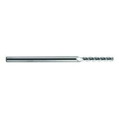 1.2mm Dia. x 75mm Overall Length 3-Flute Square End Solid Carbide SE End Mill-Round Shank-Center Cut-Amorphous Diamond - Apex Tool & Supply