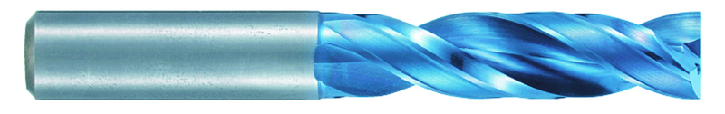 3mm Dia. - X 68mm OAL - 3XD-Carbide-Drill-Aqua EX Coated - Apex Tool & Supply