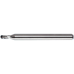 0.06″ Dia. × 1/8″ Shank × 0.18″ DOC × 2″ OAL, Carbide TA, Spiral , 4 Flute, 30° Helix, Ballnose End Mill