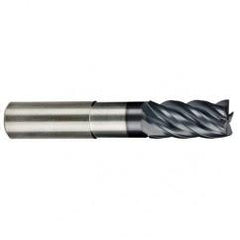 5/8" Dia. - 3/4" LOC - 5 OAL Ball Nose 5 FL Carbide S/E HP End Mill-AlCrNX - Apex Tool & Supply