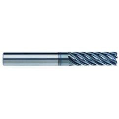 10mm Dia. - 22mm LOC - 72mm OAL - 0.5mm CR 7FL Carbide End Mill - AlCrNx - Apex Tool & Supply