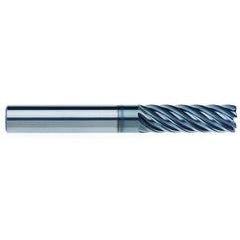 10mm Dia. - 22mm LOC - 72mm OAL - 0.5mm CR 7FL Carbide End Mill - AlCrNx - Apex Tool & Supply