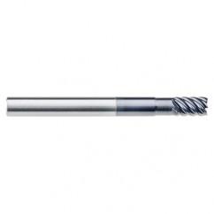 1/2" Dia. - 5/8" LOC - 3" OAL - .030 Radius 6 FL Carbide End Mill-Uncoated - Apex Tool & Supply