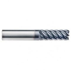 3/4" Dia. - 3-3/8" LOC - 6" OAL - .030 Radius 6 FL Carbide End Mill-AlTiN-x - Apex Tool & Supply