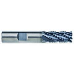 8mm Dia. - 19mm LOC - 63mm OAL - 0.5mm CR 6FL Carbide End Mill - AlCrNx - Apex Tool & Supply