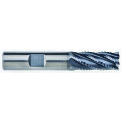 8mm Dia. - 19mm LOC - 63mm OAL - 0.5mm CR 6FL Carbide End Mill - AlCrNx - Apex Tool & Supply