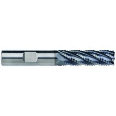 20mm Dia. - 42mm LOC - 104mm OAL - 1mm CR 6FL Carbide End Mill - AlCrNx - Apex Tool & Supply