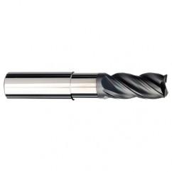 1/2 Dia. x 3 Overall Length 4-Flute .060 C/R Solid Carbide SE End Mill-Round Shank-Center Cut-AlCrN-X - Apex Tool & Supply