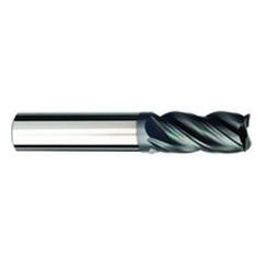 3/8 Dia. x 3 Overall Length 4-Flute .015 C/R Solid Carbide SE End Mill-Round Shank-Center Cut-AlCrN-X - Apex Tool & Supply