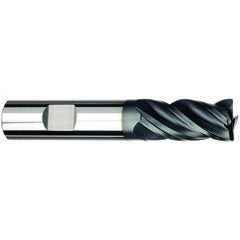 3/8 Dia. x 3 Overall Length 4-Flute .030 C/R Solid Carbide SE End Mill-Weldon Shank-Center Cut-AlCrN-X - Apex Tool & Supply