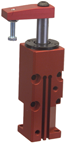 Round Threaded Body Pneumatic Swing Cylinder - #8016 .38'' Vertical Clamp Stroke - With Arm - LH Swing - Apex Tool & Supply