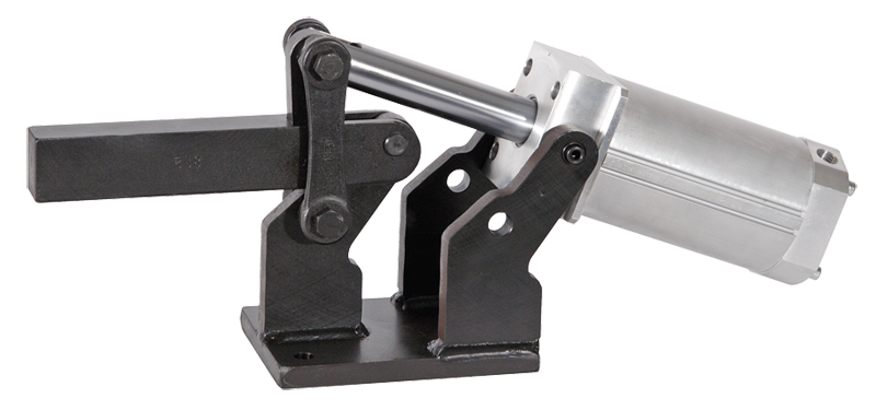#858 Pneumatic Power Solid Style; 4000 lbs Holding Capacity - Toggle Clamp - Apex Tool & Supply