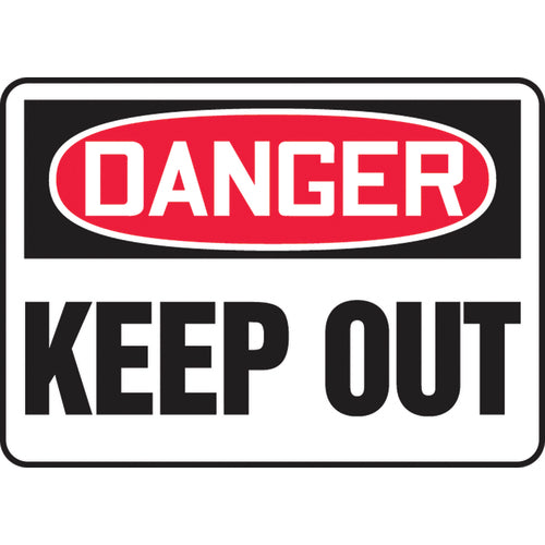 Sign, Danger Keep Out, 10″ × 14″, Plastic - Apex Tool & Supply