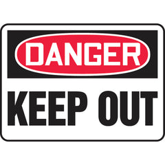Sign, Danger Keep Out, 10″ × 14″, Plastic - Apex Tool & Supply
