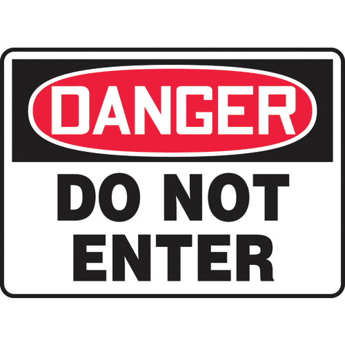 Sign, Danger Do Not Enter, 10″ × 14″, Vinyl - Apex Tool & Supply