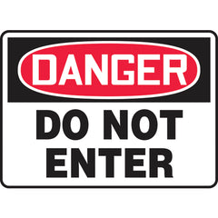 Sign, Danger Do Not Enter, 10″ × 14″, Vinyl - Apex Tool & Supply