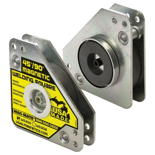 Magnetic Welding Square - 3 Sided Compact 60 lbs Holding Capacity - Apex Tool & Supply