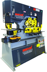 93 Ton - 14" Throat - 10HP, 220V, 3PH Motor Dual Cylinder Complete Integrated Ironworker - Apex Tool & Supply