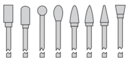 CARBIDE STANDARD BURR SET #4 METRIC - Apex Tool & Supply